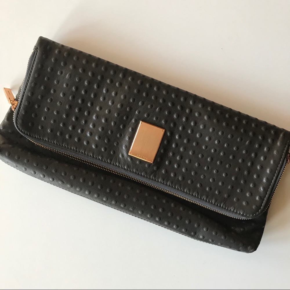 COURONNE Embossed Leather Clutch/ Purse